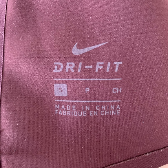 Nike Dri Fit Bra - Burgundy - Sz S - Picture 3 of 4